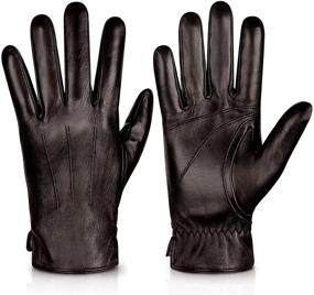 img 4 attached to 🧤 Sheepskin Touchscreen Cashmere Motorcycle Alepo Men's Gloves & Mittens - Premium Accessories