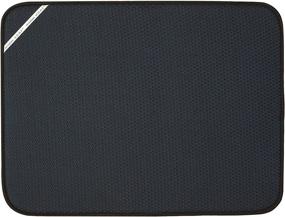 img 4 attached to Envision Home 432801 Absorbent Reversible Microfiber Dish Drying Mat for 🧽 Kitchen - X-Large, 18x24 Inch - XL, Black: Quick Drying & Space-Saving Solution