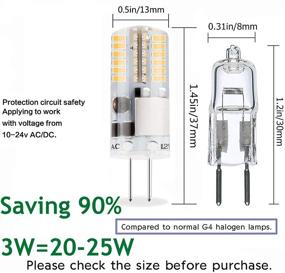 img 3 attached to 💡 3W G4 LED Light Bulb - Equivalent to 30W T3 Halogen Bulb, Bi-Pin Base