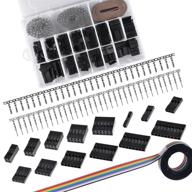 🔌 siquk 780 pieces 2.54mm pitch housing connector pin male female crimp pins with rainbow color flat ribbon idc cable assortment kit - complete wire connector set logo