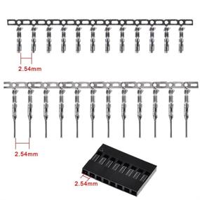 img 1 attached to 🔌 SIQUK 780 Pieces 2.54mm Pitch Housing Connector Pin Male Female Crimp Pins with Rainbow Color Flat Ribbon IDC Cable Assortment Kit - Complete Wire Connector Set