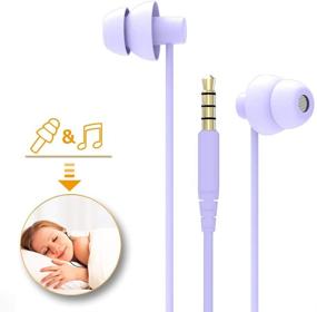 img 4 attached to 🎧 MAXROCK (TM) Total Soft Silicon Headphones with Mic - Ideal for Cellphones, Tablets, and 3.5mm Jack Devices (Violet)