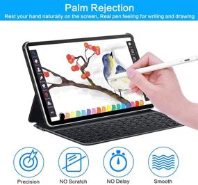 img 3 attached to 🖊️ Highly Compatible Stylus Pen for Apple iPad Pencil - Active Palm Rejection, Perfect for iPad 8th, 7th, 6th Gen, iPad Air 4th, 3rd Gen, iPad Pro 11-12.9 Inch, iPad Mini 5th Gen