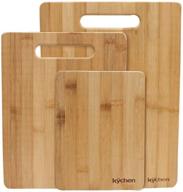 🍃 kÿchen's organic bamboo 3-piece cutting board set логотип