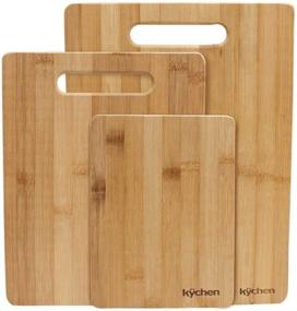 img 4 attached to 🍃 Kÿchen's Organic Bamboo 3-Piece Cutting Board Set