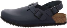 img 3 attached to 👞 Birkenstock Clogs Tokyo, Blue Leather