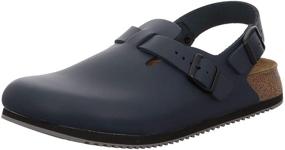 img 4 attached to 👞 Birkenstock Clogs Tokyo, Blue Leather