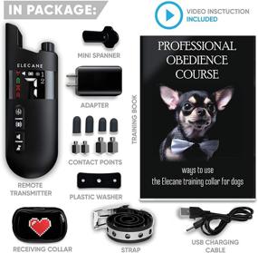 img 1 attached to 🐶 Rechargeable Remote Control Mini Training Collar for Small Dogs 5-15lbs - Waterproof &amp; 1000-Foot Range - Beeping Sound &amp; Vibration Mode - Adjustable Strap 6 to 26-Inch