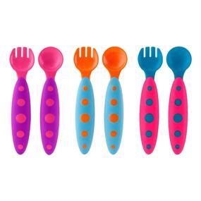 img 3 attached to 🍴 Boon Modware Toddler Utensils, Pink Multi" - Improved SEO: "Boon Modware Pink Multi Toddler Utensils