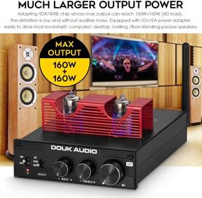 img 3 attached to 🎶 HiFi Bluetooth 5.0 Vacuum Tube Amplifier: 160W x 2 Digital Stereo Audio Amp with APTX-HD