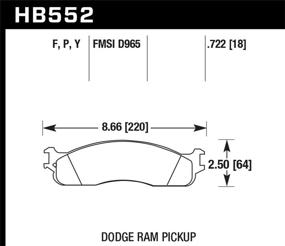 img 1 attached to Тормозные колодки Hawk Performance HB552Y 722 LTS