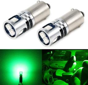 img 4 attached to Phinlion Super Bright 2835 5-SMD BA9 BA9S 57 756 1816 1891 1893 3886X 64111 LED Green Bulbs For Courtesy Interior Dome Map Reading Glove Box License Plate Lights