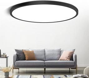 img 3 attached to 💡 12 Inch LED Ceiling Light Fixture, 24W (240W Equivalent), 5000K Daylight White, 3200LM - Modern Flush Mount Lighting for Kitchens, Stairwells, Bedrooms, and More!