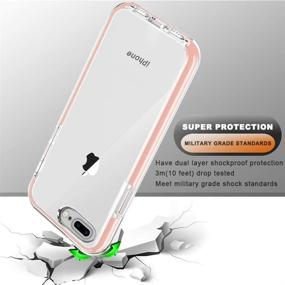 img 2 attached to 📱 COOLQO iPhone 8 Plus/7 Plus/6S/6 Plus Case with 2 x Tempered Glass Screen Protector - Clear Full Body Coverage Phone Protective Cover in Pink