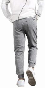 img 1 attached to 👖 Boys' Clothing: Rolanko Fleece Sweatpants with Pockets - Athletic Comfort and Style