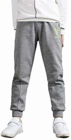 img 4 attached to 👖 Boys' Clothing: Rolanko Fleece Sweatpants with Pockets - Athletic Comfort and Style