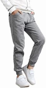 img 2 attached to 👖 Boys' Clothing: Rolanko Fleece Sweatpants with Pockets - Athletic Comfort and Style