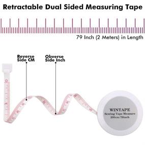 img 3 attached to 📏 Versatile Edtape Measuring Tape for Body - Accurate Dual-Sided Measure Tape for Sewing, Tailoring, and Crafts - 79 Inch/2 Meters Length in White