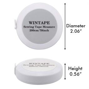 img 2 attached to 📏 Versatile Edtape Measuring Tape for Body - Accurate Dual-Sided Measure Tape for Sewing, Tailoring, and Crafts - 79 Inch/2 Meters Length in White