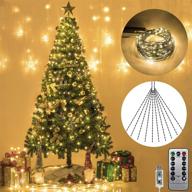 🎄 awq 200 led 6.6ftx10 christmas tree string lights with 8 modes, usb powered fairy lights for home decoration, wedding party, remote control included логотип