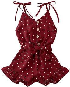 img 4 attached to KIDSA Baby Girl's Ruffled Jumpsuit for Toddlers - Stylish One-Piece Clothing