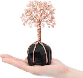 img 2 attached to CrystalTears Sunstone Money Tree | Wire Wrapped Bonsai Tree with Black Obsidian Stone Base | Feng Shui Wealth Home Decor