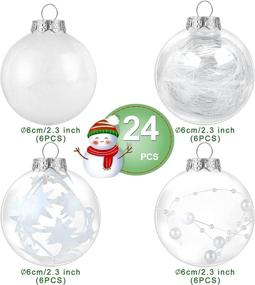 img 3 attached to Christmas Ornament Shatterproof Decorations Plastic Seasonal Decor