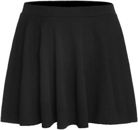img 4 attached to 👗 SOLY HUX Plus Size Elastic Waist Flared Mini Skater Skirt for Women - Casual & Versatile