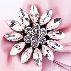 img 2 attached to Sunvy Fashion Brooches Crystal Wedding Girls' Jewelry for Brooches & Pins