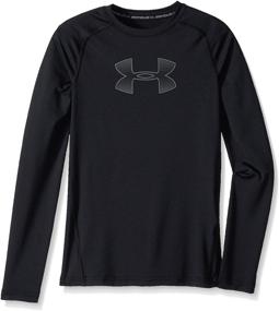 img 3 attached to 👕 Introducing Under Armour Heatgear Sleeve Graphite Boys' Clothing: Superior Active Wear for Young Athletes