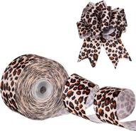 leopard grosgrain ribbon headbands wrapping crafting logo