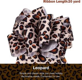img 3 attached to Leopard Grosgrain Ribbon Headbands Wrapping Crafting