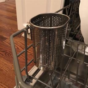 img 1 attached to Stainless Steel Oval Chopsticks Holder Drying Rack Basket with Hook - Compact Size, Dishwasher Safe, and Perforated