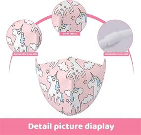 img 1 attached to 👶 Adjustable Ear Loop Kids Face Mask for Protection, Reusable Ice Silk Face Covering for Boys & Girls - Cute and Washable