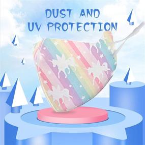 img 2 attached to 👶 Adjustable Ear Loop Kids Face Mask for Protection, Reusable Ice Silk Face Covering for Boys & Girls - Cute and Washable