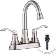 🚰 fransiton 2-handle lavatory faucet: lead-free matte brushed nickel bathroom sink faucet with 3 holes logo