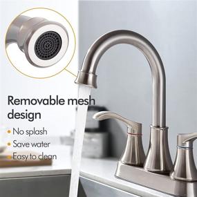 img 1 attached to 🚰 FRANSITON 2-Handle Lavatory Faucet: Lead-Free Matte Brushed Nickel Bathroom Sink Faucet with 3 Holes