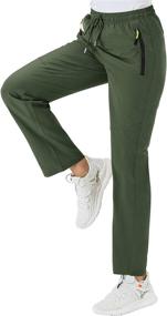 img 4 attached to 👖 BGOWATU Women's Hiking Cargo Pants - Quick-Dry & Lightweight, Water-Resistant Joggers with Zipper Pockets