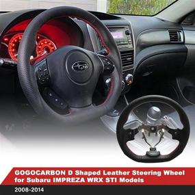 img 2 attached to 🚗 GOGOCARBON Алькантара рулевое колесо для Subaru WRX STI 2008-2014 - Прочное, Стильное и Легкое в установке!