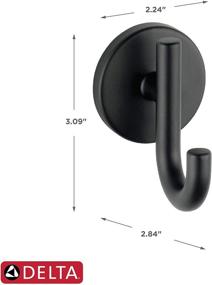 img 2 attached to 🚰 Modern Matte Black Delta Faucet 75935-BL Trinsic Robe Hook: Stylish & Functional Addition