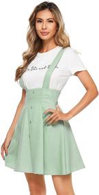 img 4 attached to 👗 Women's Pinafore Suspender Overall - SheIn Clothing for Jumpsuits, Rompers & Overalls
