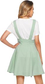 img 3 attached to 👗 Women's Pinafore Suspender Overall - SheIn Clothing for Jumpsuits, Rompers & Overalls