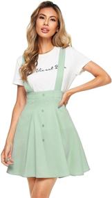 img 1 attached to 👗 Women's Pinafore Suspender Overall - SheIn Clothing for Jumpsuits, Rompers & Overalls