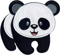 🐼 precious panda bear patch - adorable iron on/sew on applique for kids & children by patchmommy logo