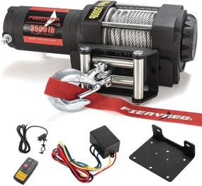 img 4 attached to 🔥 FIERYRED Electric Winch 12V 3500lb - Steel Cable Kits for UTV ATV with Wireless & Corded Control - Powerful Recovery Winch