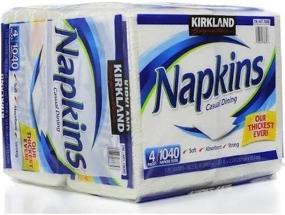 img 1 attached to 🍽️ Kirkland Signature Casual Dining Napkins - 4 pack, 260 count each: Premium Quality Napkins for Everyday Dining