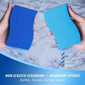 img 3 attached to 🧽 ELITRA Heavy Duty Scrubber Sponge: Enhanced Cleaning Power with Odorless Smell Resistance, Hydrophilic Foam Technology - 6 Pack, Blue