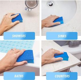 img 1 attached to 🧽 ELITRA Heavy Duty Scrubber Sponge: Enhanced Cleaning Power with Odorless Smell Resistance, Hydrophilic Foam Technology - 6 Pack, Blue