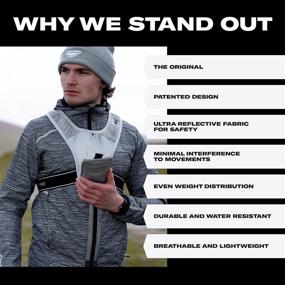 img 1 attached to 🏋️ Freetrain VR Vest - The Original Chest Phone Holder for Training and Running - Silver Reflective Workout Gear - Breathable, Durable, Lightweight, Water Resistant - Adjustable Waistband for a Snug Fit