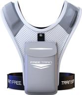 🏋️ freetrain vr vest - the original chest phone holder for training and running - silver reflective workout gear - breathable, durable, lightweight, water resistant - adjustable waistband for a snug fit logo